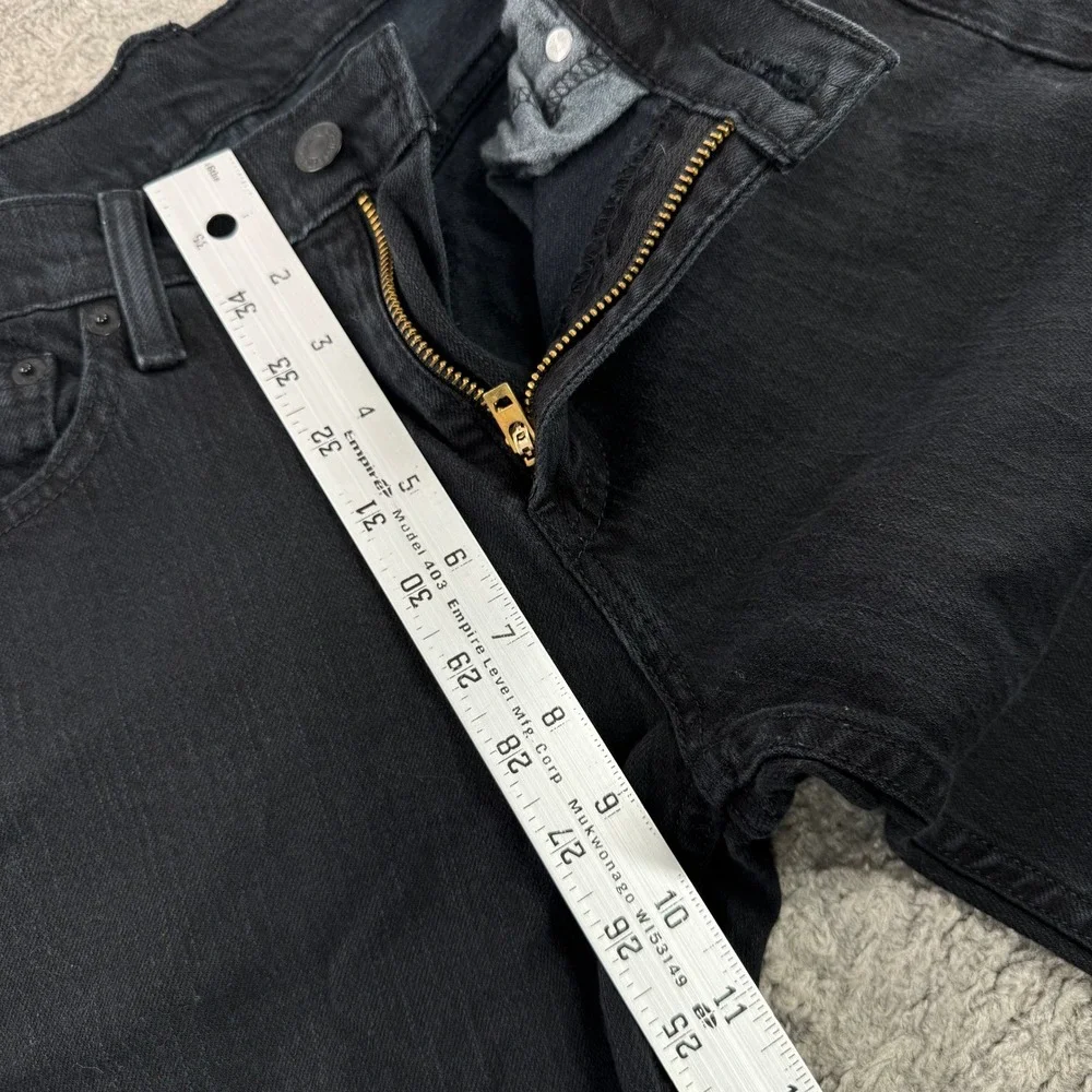 Levis 511 Slim Fit Black Jeans Mens 29x32 04511-4406 Dark Wash Denim Pants